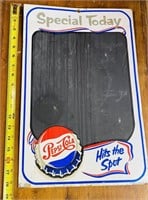 Vintage Pepsi Metal Chalk Sign