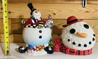 Vintage Snowman Cookie Jars