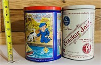 Vintage Crackerjack Tin Canisters