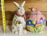 Vintage Old Country Roses Bunny Figurine & Easter