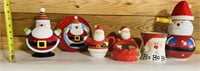 Vintage Santa Lot Tea Pot, Creamer Container,