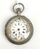 FRENCH HAND PAINTED POCKET WATCH