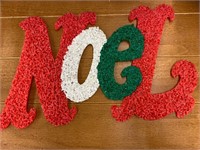 Noel Melted Popcorn Vintage Christmas Decor Sign