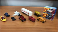 Vintage Lot of Cars, Trailer, Boat and Go Bot