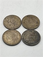 (4) Morgan/ peace silver dollars
