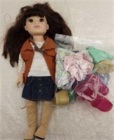 American girl doll with extra clothes