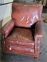 Grand Rapids Leather Reclyning Lounge Chair & Otto
