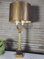 37" Vintage Gold Ornate Lamp