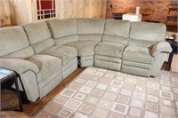 Laz Boy 3PC Reclining Sectional in Cordurray