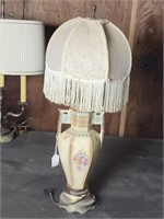 Vintage 25"H Porcalain Lamp, Metal Base