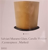 11 - SALVIATI MURANO GLASS CANDLE HOLDER (R9)