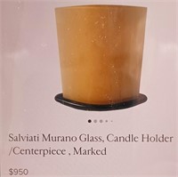 11 - SALVIATI MURANO GLASS CANDLE HOLDER (R11)