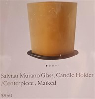 11 - SALVATI MURANO GLASS CANDLE HOLDER (R13)