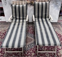 11 - PAIR OF PATIO LOUNGE CHAIRS W/ CUSHIONS