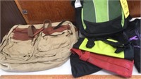 DUFFEL BAGS, BACKPACK, AND SHOPPING BAGS