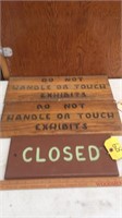 (3) WOOD SIGNS
