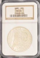 US Coins 1888 Morgan Silver Dollar Graded MS63 by