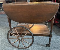 Antique drop leaf tea cart
