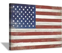 American Flag Canvas Wall Art: USA Flag Picture