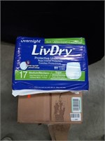 4 packs of Liv Dry Overnight protective underwear