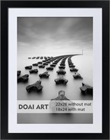 DOAI ART 22x28 Poster Frame Black without Mat or