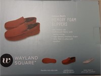 WAYLAND SQUARE MEMORY FOAM SLIPPERS NEW IN BOX