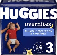 Diapers Size 3 - Huggies Overnites Night