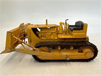 Vintage metal toy caterpillar bulldozer tractor