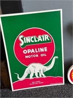 Metal Sinclair oil sign
