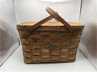 Vintage basketville wooden picnic basket