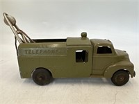 Vintage Hubly bell telephone metal truck