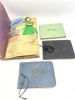 1930s scrapbook and autograph books