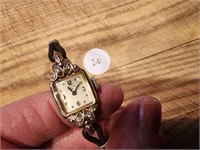 Elgin Diamond 14Kt Watch, 12Kt Gold Filled Band