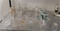 GROUP LOT- CLEAR GLASS, FOSTORIA, MISC