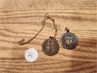 (2) Prince of Peace Medals, Chain