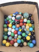 TRAY OF MARBLES