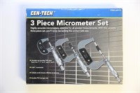 3 Piece Micrometer Set.