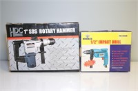 1” SDS Rotary Hammer & ½” Impact Drill