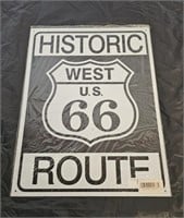 Historic Route 66 Metal Sign