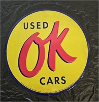 Used OK Cars Metal Sign