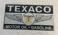 Texaco Motor Oil Gasoline Metal Sign 16"x8.5”