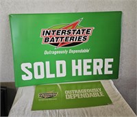 (2) Interstate Batteries Signs