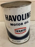 Autographed Havoline Oil Can