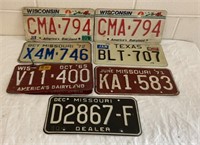 Older State License Plates