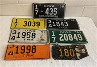 1958 & 1960’s Iowa License Plates