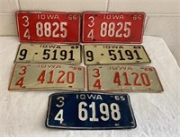 1960’s Iowa License Plates