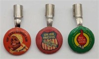 Vintage Advertising Celluloid Pencil Clips /