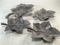 (4) Aluminum Leaf Plates