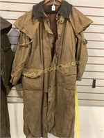 Outback Oil Skin Trench Coat, Size Medium