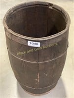 Wood Barrel, 18" Tall